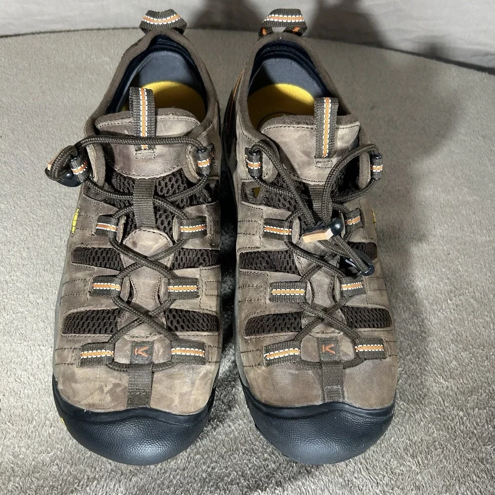 KEEN Utility Men's Atlanta Cool Low Steel Toe Work Shoes Brown Size 10.5 M